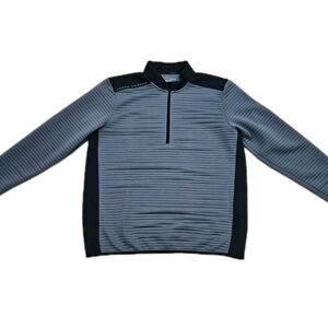 Under Armour 1/4 Zip Ribbed Pullover Men's Size XL Gray Black Trim Coldgear